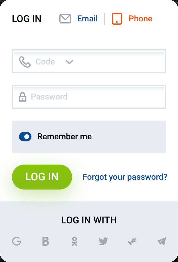 Mostbet login step two