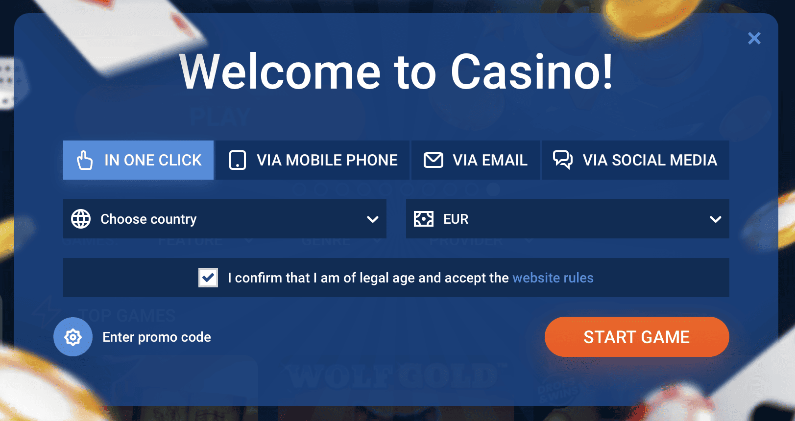 Mostbet quick registration form